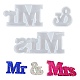 Stampi in silicone word mr & mrs DIY-WH0167-74-1