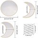 NBEADS 5 Pcs Acrylic Wooden Moon Phase Mirror DIY-WH0167-48A-2