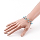 Bracelets de perles faits à la main au chalumeau mauvais œil BJEW-JB05855-04-5