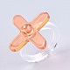 (venta de fábrica de fiestas de joyería) anillos de puño de acrílico transparente RJEW-S047-004B-4