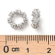 Perline in stile europeo con micro pavé di zirconi cubici in ottone KK-P239-30B-P-3