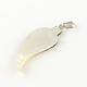 Black Lip Shell Leaf Pendants SHEL-R009-56-3