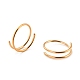 Двойное кольцо в носу для одиночного пирсинга AJEW-C010-02G-03-3