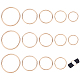 Wadorn 15 Uds. 5 anillos redondos de aleación de zinc de estilo KK-WR0001-10-1