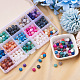 300 pièces 15 couleurs perles d'agate craquelées naturelles G-TA0001-26-6