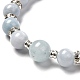 Ensemble de bracelet extensible en perles d'aigue-marine naturelle pour homme femme fille cadeau BJEW-JB06709-10