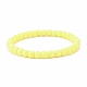 Bracciale elasticizzato con perline rotonde in acrilico color caramello per donna BJEW-JB08052-4