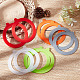 Gorgecraft 10 pz 5 anelli in silicone di colori AJEW-GF0005-71-5