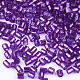ガラスシードビーズを等級分けする  六角形（ツーカット）  銀並ぶ  青紫色  1.5~2.5x1.5~2mm  穴：0.8mm  約2100個/袋  450 G /袋 SEED-S022-04A-27-2