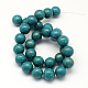 Turquesa sintética teñida hebras de perlas reronda TURQ-Q100-12C-04-2
