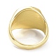 かざぐるま模様合金エナメルフィンガー指輪  ライトゴールド  ブラック  3.5~16.5mm  usサイズ7 1/4(17.5mm) RJEW-Z008-15LG-D-3