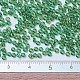 MIYUKIラウンドロカイユビーズ  日本製シードビーズ  11/0  （rr179)透明緑ab  2x1.3mm  穴：0.8mm  約50000個/ポンド SEED-G007-RR0179-4