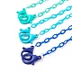 3Pcs 3 Colors Personalized ABS Plastic Cable Chain Necklaces NJEW-JN03484-02-1