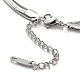 304 collier à 3 couches de chaînes serpent en acier inoxydable pour femme NJEW-C028-01P-3