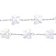 Chaînes de perles de papillon de verre CHS-N003-04-4