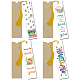 GLOBLELAND 4 Sets Colorful Text Clear Bookmark Inspirational Bookmark Reading Gifts Acrylic Book Marker Tags Reading Accessories for Book Lover Friend Adults Christmas Birthday Gifts DIY-GL0004-50B-1