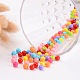 Mixed Color Acrylic Jewelry Beads X-PAB702Y-3