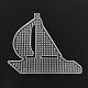 Plaques en plastique bateau à voile abc utilisés pour les perles à repasser 5x5mm diy X-DIY-Q009-36-2