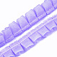 オーガンジーリボン  プリーツ/ダブルフリルリボン  紫色のメディア  19~23mm  30 M /バンドル ORIB-S047-04B-1