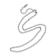 304 collar de cadena de eslabones de acero inoxidable para hombres y mujeres. NJEW-YW0001-14-1