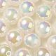 UV Plating Rainbow Iridescent Acrylic Beads PACR-E001-03J-1