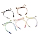Adjustable Braided Nylon Thread Link Bracelet Makings AJEW-JB01160-02-1
