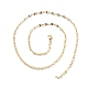 Ожерелье из латунных овальных звеньев для женщин X-NJEW-P265-25G-3