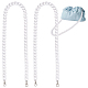 PandaHall Elite about 100cm Clear Acrylic Beaded Bag Strap with Alloy Buckles AJEW-PH0017-19-1