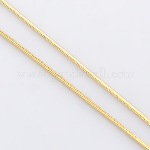 Verlötete Messingschlangenkette, golden, 1 mm