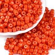 Непрозрачный стеклянный бисер с краской для выпечки SEED-T008-02J