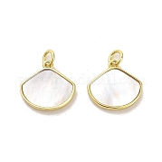 Подвески в форме ракушки из латуни с прыгающим кольцом KK-K365-08D-G
