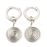 Серьги-кольца с подвесками из латуни vortex EJEW-K245-45P