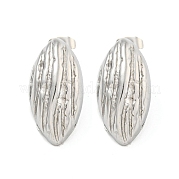 Серьги-гвоздики из нержавеющей стали 304 с конским глазом EJEW-L290-030P