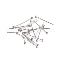 SUNNYCLUE 1 Box 40Pcs Sterling Silver Flat Head Pins 2.5cm Flat