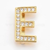 Rhinestone Slide Letter Charms, Alloy Intial Letter Beads, Spray