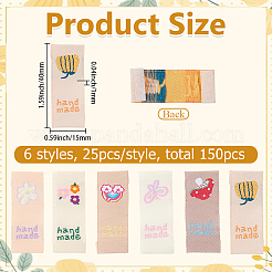 150 etiqueta rectangular de poliéster para ropa&nbsp;DIY-CY0003-85