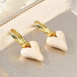 Orecchini pendenti a cerchio in ottone smaltato da donna&nbsp;KK-CBA760A-06G-05
