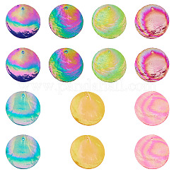 42 шт. подвески из натуральной ракушки капиз&nbsp;SSHEL-TA0001-18