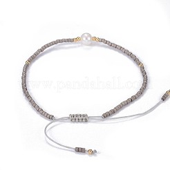 Nylon regolabile bracciali intrecciati cavo di perline&nbsp;X-BJEW-P256-B01