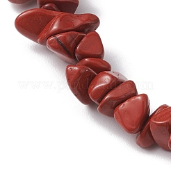Braccialetti elasticizzati da donna con perline di diaspro rosso naturale&nbsp;BJEW-JB10688-03