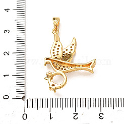 Pendentifs en laiton zircon cubique transparent&nbsp;CU-CBA97F2-08G
