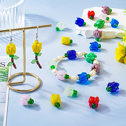 16шт 8 цвета бусины лэмпворк ручной работы&nbsp;LAMP-TA0001-33