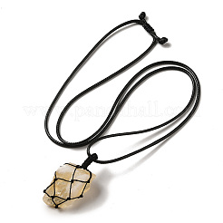 Колье с подвеской из натурального цитрина неправильной формы&nbsp;G-H286-02D