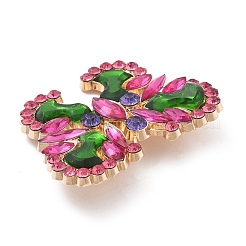 Броши-бабочки из сплава со стразами&nbsp;LS-JEWB-E041-06KCG-01