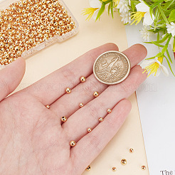 3 стиль латунные круглые разделительные бусины&nbsp;KK-AR0003-68