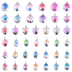 10шт прозрачные стеклянные подвески&nbsp;GLAA-YW0004-67