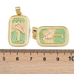 Латунь эмаль подвески&nbsp;KK-L190-011G