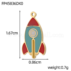 304 Edelstahl-Emaille-Anhänger&nbsp;STAS-OY013-69G