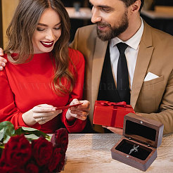 Прямоугольные коробки для хранения зажимов для галстука из орехового дерева&nbsp;CON-WH0100-02