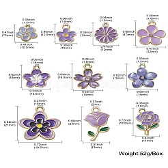 Подвески из сплава эмали 40шт 10 стиля&nbsp;ENAM-CJ0005-70